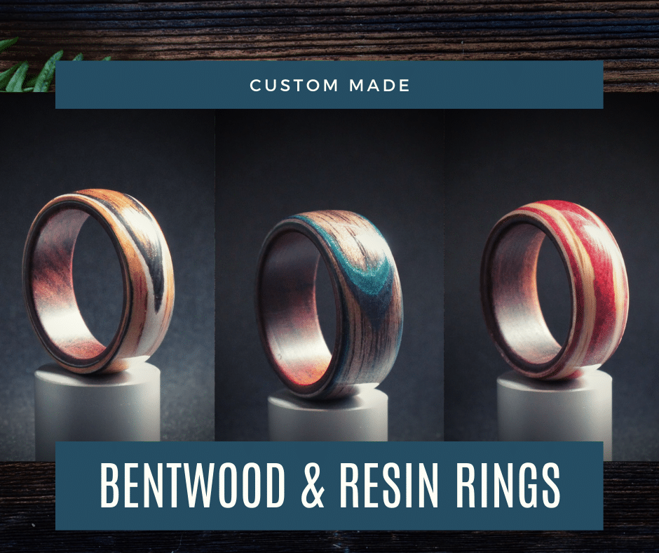 Custom made bentwood rings