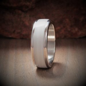 Grey Onyx Acrylic Stone Inlay Ring