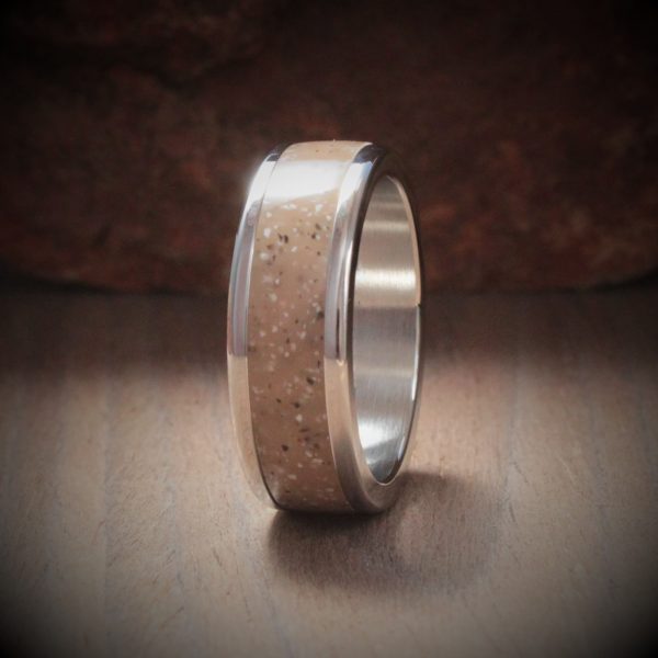 Nutmeg Acrylic Stone Inlay Ring