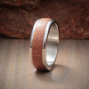Sapele Wood Inlay Ring