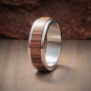 Tamboti Wood Inlay Ring