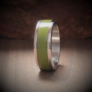 Blooming Green Acrylic Stone Inlay Ring