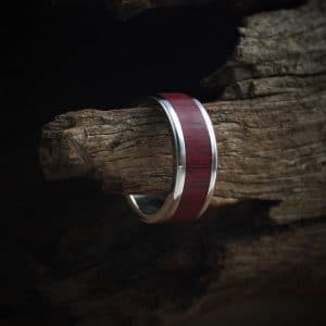 Purpleheart Wood Inlay Ring