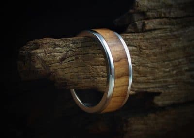 Wild Olive Wood Ring Inlay